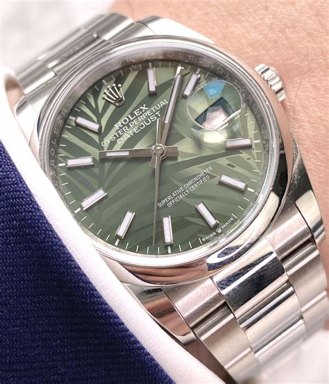 rolex datejust palm leaf|Rolex Datejust 36 price.